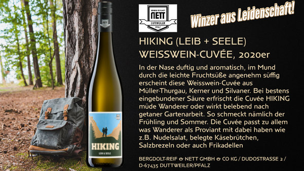 Hiking, ein Weisswein Cuvée vom Weingut Nett