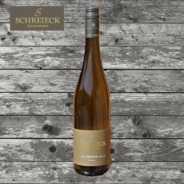 Kerner, 2021, edel & süß, ein leichter, süffiger Pfälzer Weißwein vom Weingut Schreieck, Maikammer