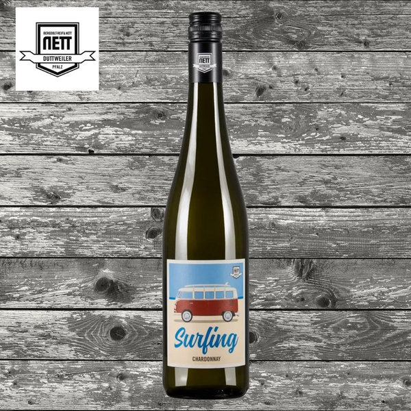 SURFING, ein Chardonnay mit guter und frischer Aromatik, Weingut Nett