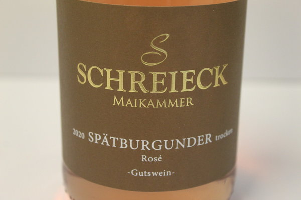 Spätburgunder Rosé | 2020 | Trocken | Tolle Farbe | Weingut Schreieck | Maikammer