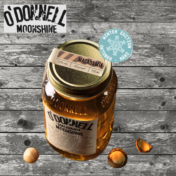 O´Donnell | Moonshine | Macadamia | 700ml | „Mason Jars“ Glas