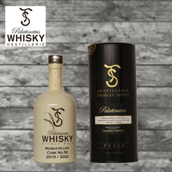 Palatinatus | Whisky | Muskateller Cask 58 | 0,5 ltr. | 59,8% vol | Destillerie Sippel