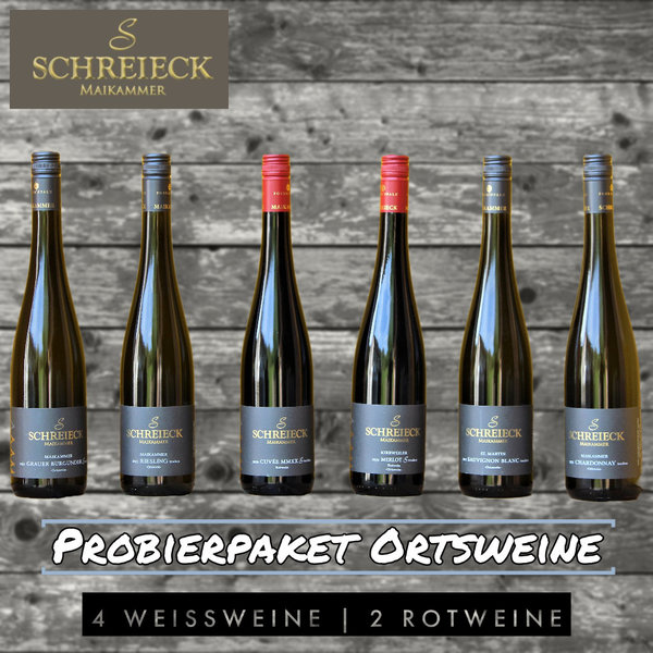 Probierpaket Ortsweine | 4 Weißweine | 2 Rotweine | Weingut Schreieck | Maikammer